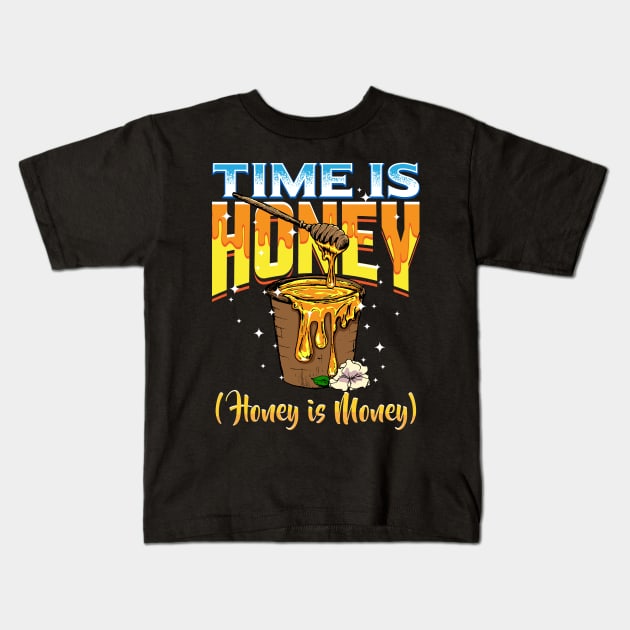 Funny Honey Beekeeper Gift Kids T-Shirt by Pummli